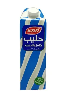 كي دي دي حليب كامل الدسم خالي من اللاكتوز 1 لتر