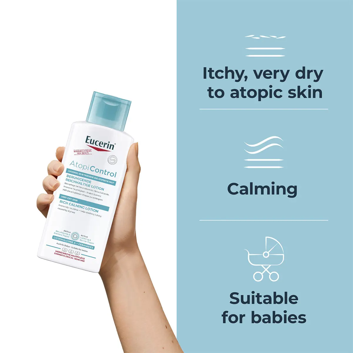 Eucerin AtopiControl Calming Lotion with Natural Omega Oils 250ml - view 3