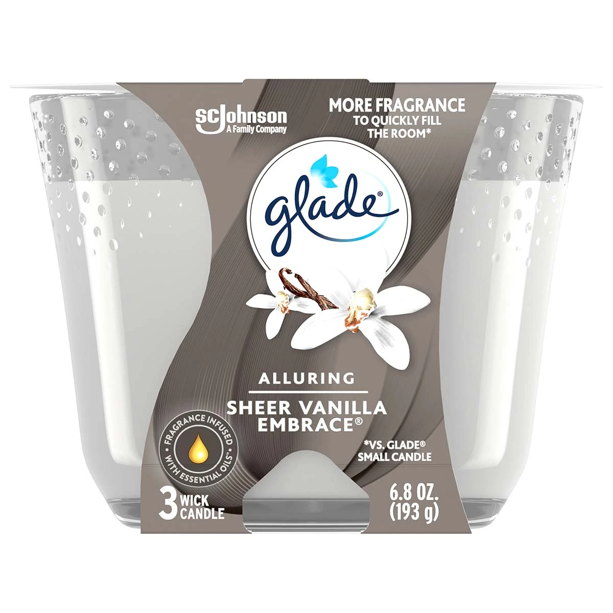 Glade Candle Alluring Sheer Vanilla Embrace 193 g