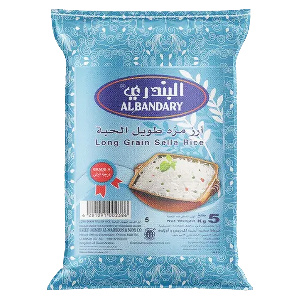 Al Bandry Long Grain Indian Yellow Sela Basmati Rice 5 kg
