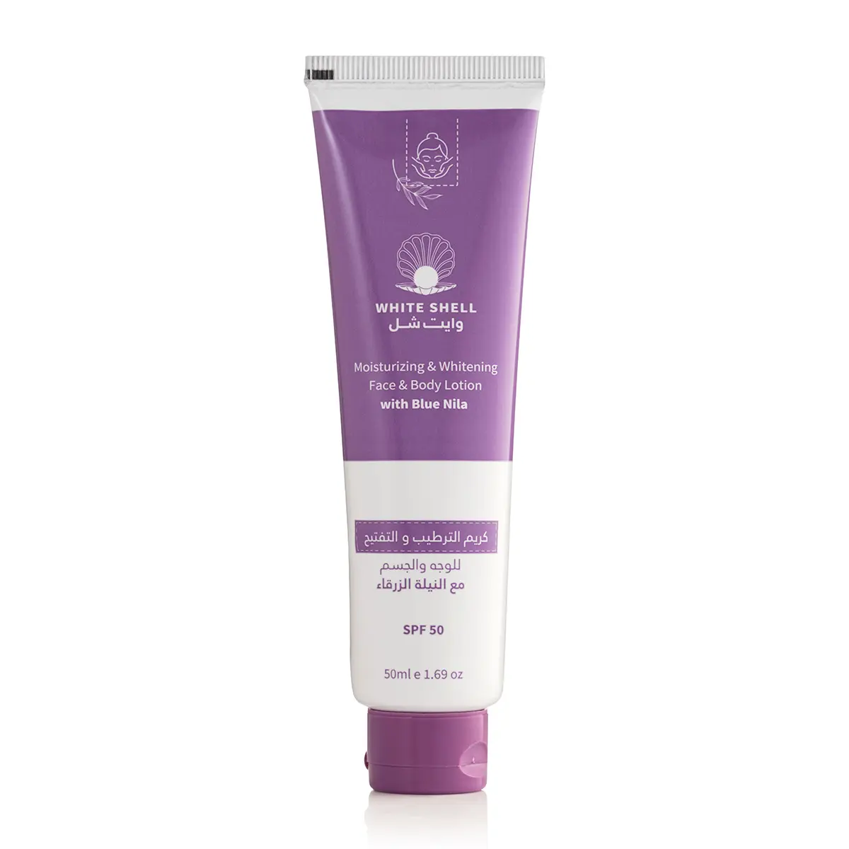 White Shell Moisturizing And Whitening Face And Body Lotion With Blue Nila 50 ml - view 4