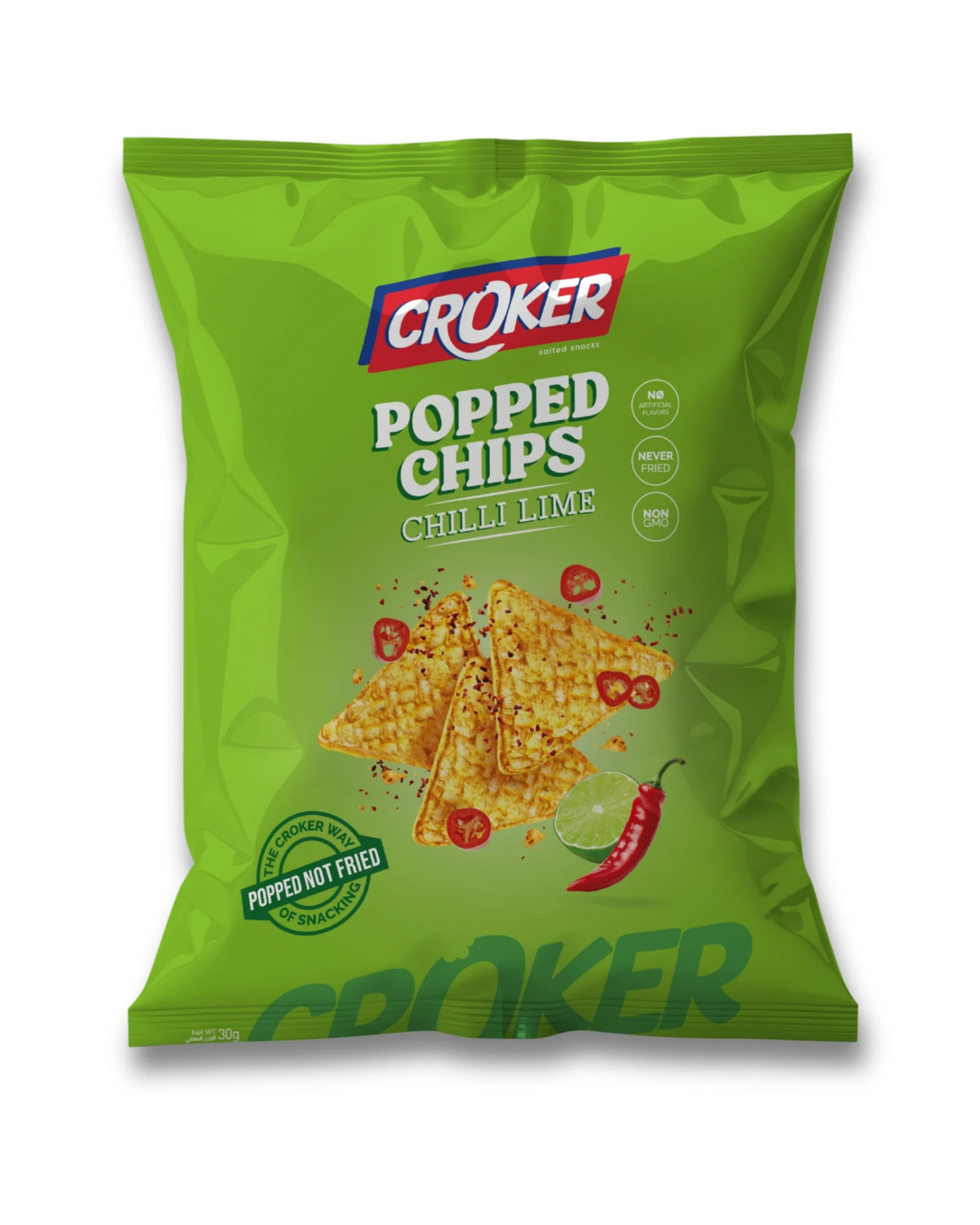 Croker Popped Chips Chili lime 30 gm