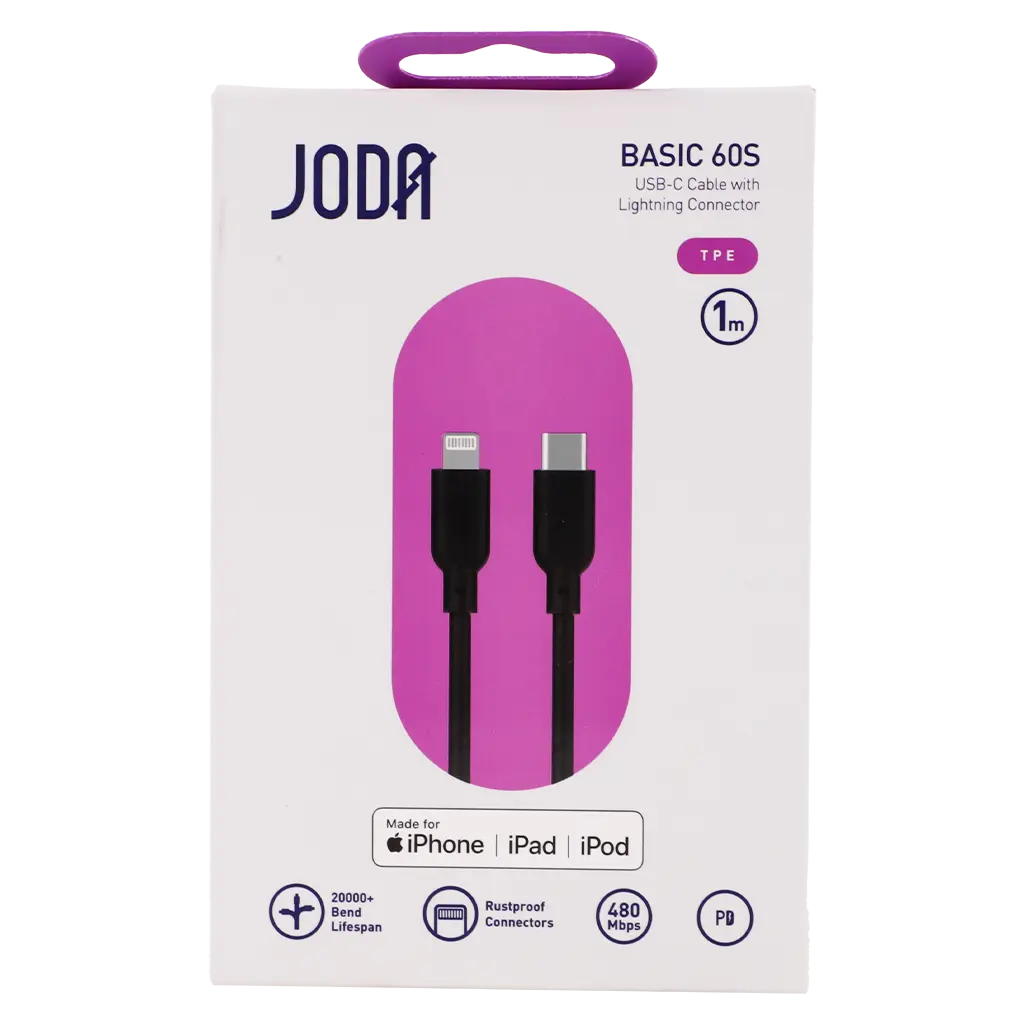 Joda Joda Cable Tybe C to Lightning Black Color 1 M - view 3