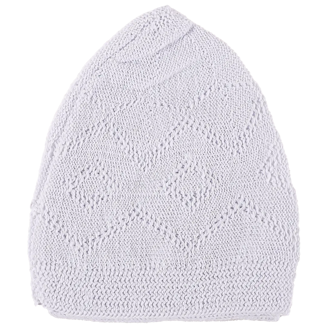  White Knitting Turkish Made Cap Free Size - view 1