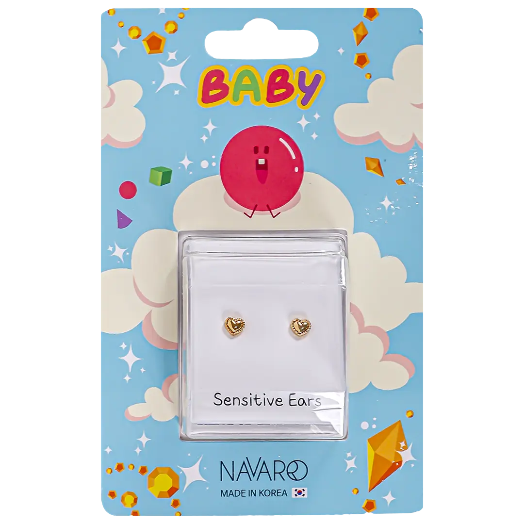 Navaro Medical Earrings Designed For Babies Gold G109 - view 1