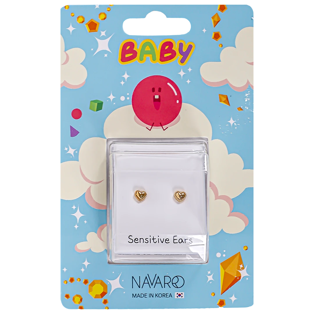 Navaro Medical Earrings Designed For Babies Gold G109