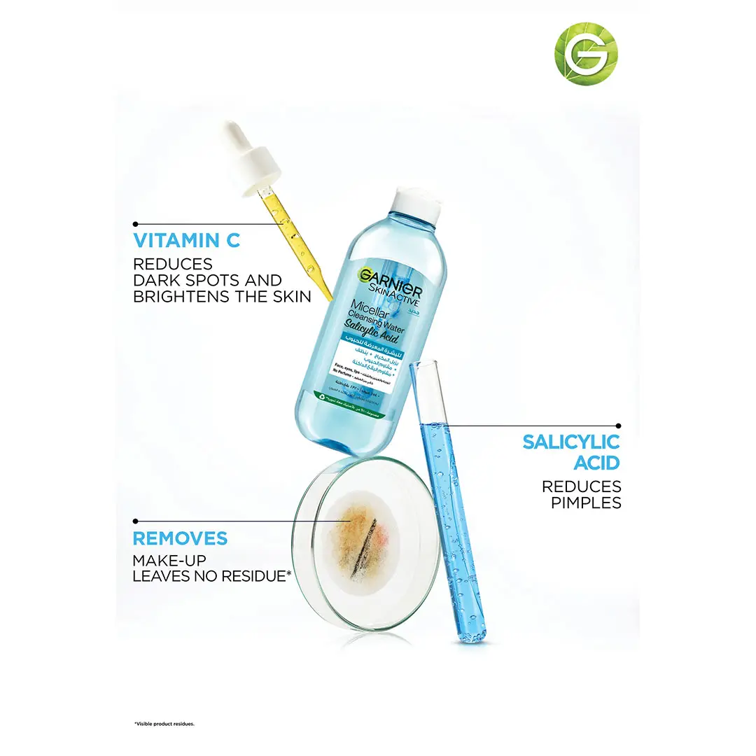 Garnier SkinActive Micellar Cleansing Water with Salicylic Acid 400 ml - view 5