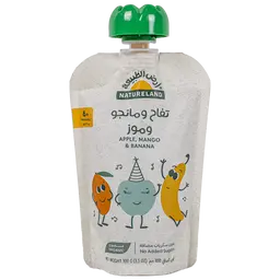 Natureland Puree  Apple and Mango and Banana 100 gm