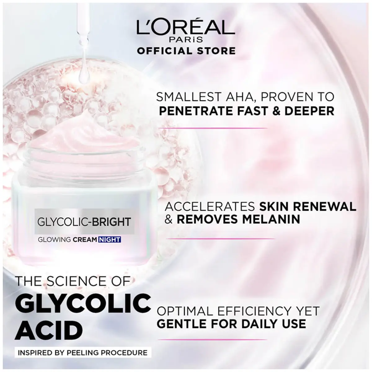 L'Oreal Paris Glycolic Bright Night Cream 50 ml - view 5