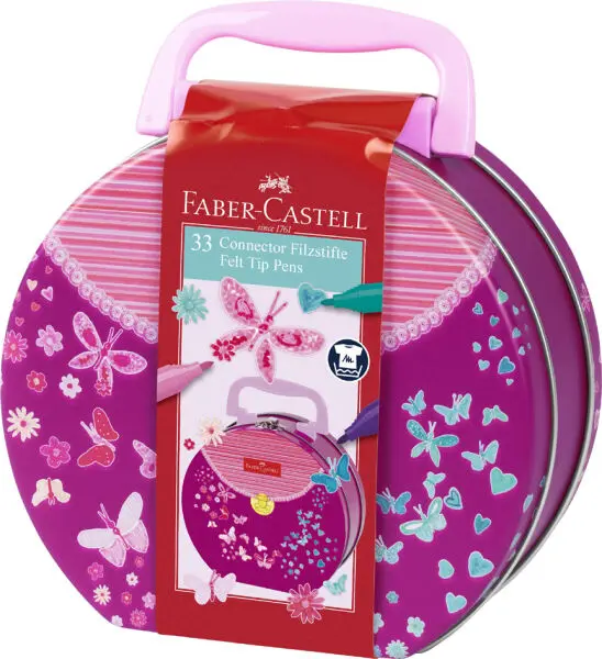 Faber Castell Connector Pen Set of 33 in Handbag Tin - view 1