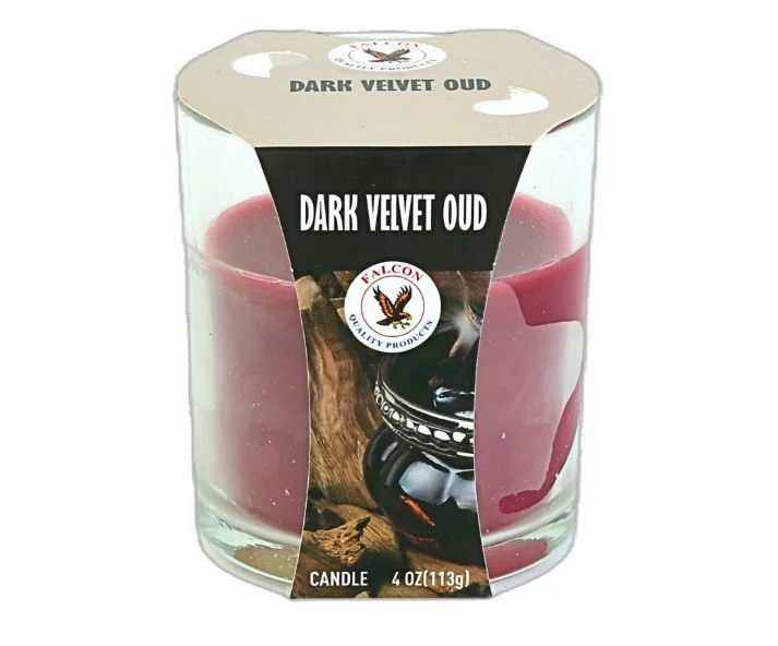 Falcon Glass Candle Dark Velvet Oud 4 Oz
