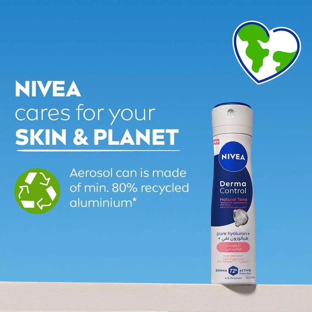 Nivea Deodorant Spray Derma Control Natural Tone For Women 150 Ml - view 2