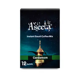 Aseela Instant Saudi Coffee with Cardamom – 12 Sachets