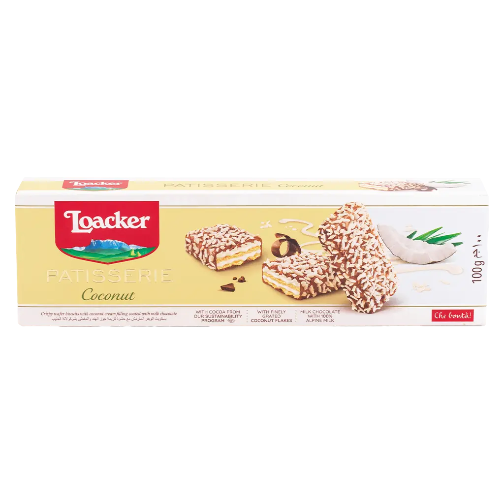 Loacker Patisserie Wafer With Coconut 100 gm - view 2