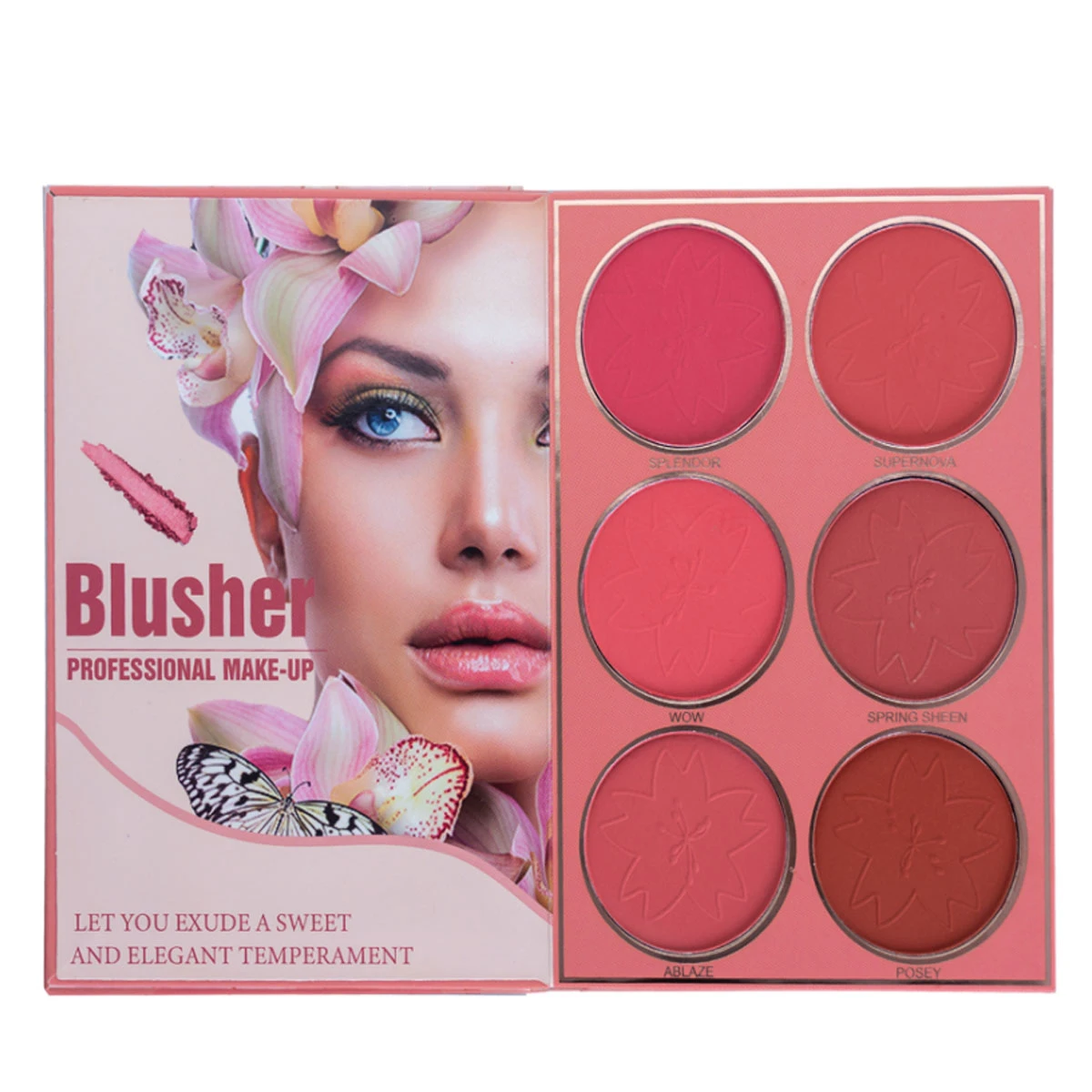 Christine 3 In 1 Eyeshadow Palette - Highlighter - Blush