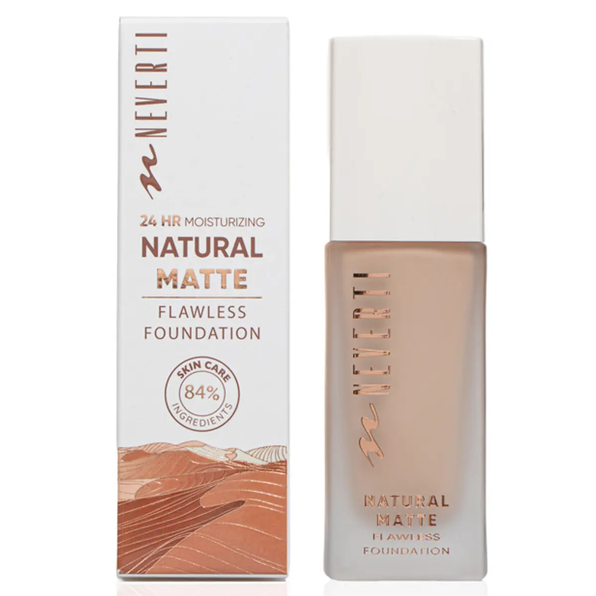 Neverti Natural Matte Flawless Foundation 008 - view 2