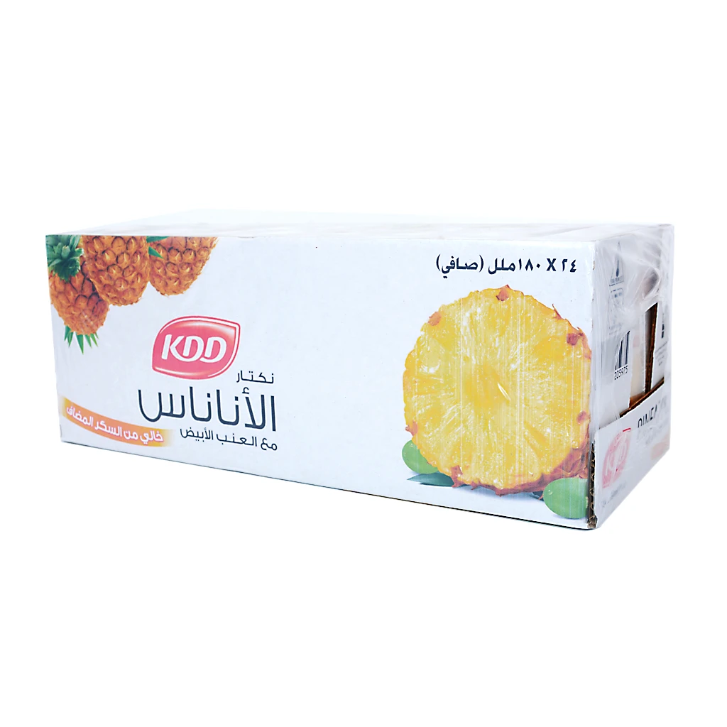 Kdd Nectar Pineapple and white Grape no added sugar 24 pcs 180 ml