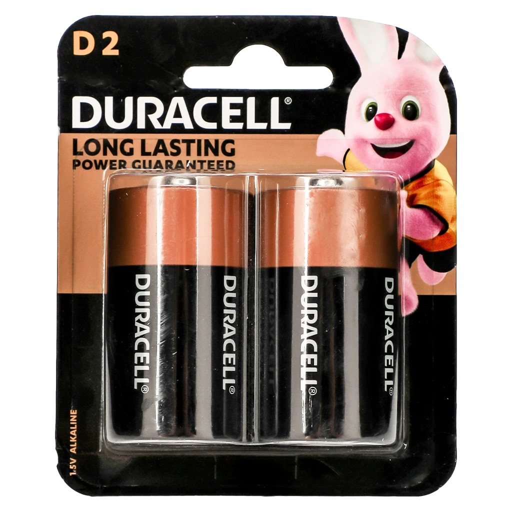 Duracell Batteries Type D 2 Pcs