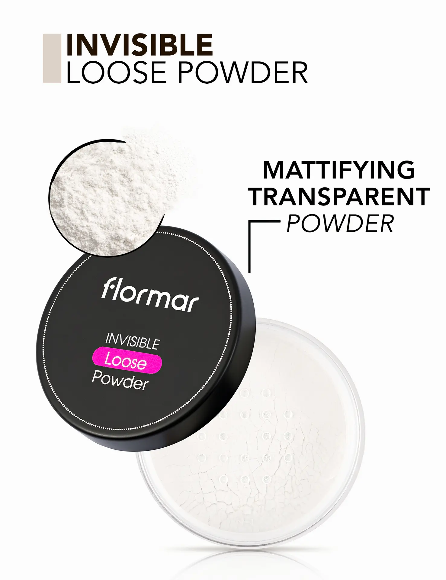 Flormar Invisible Loose Powder Silver Sand - view 4