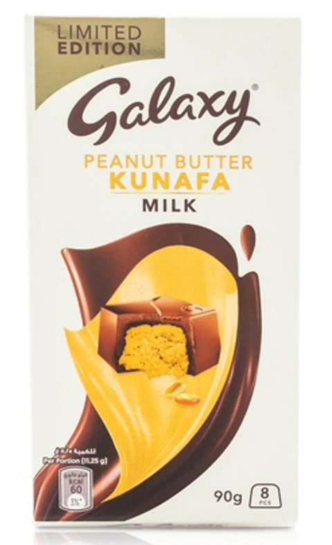 Galaxy Peanut Butter Kunafa Milk Chocolate 90 Gm