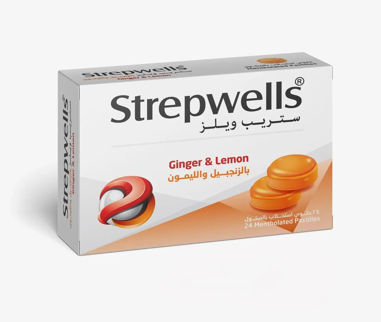 Strepwells Ginger & Lemon With Vit C 24 Lozenges  - view 1