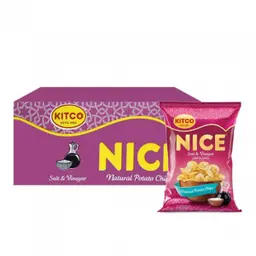 Kitco Nice Potato Chips Salt And Vinegar 20 pcs 20 gm