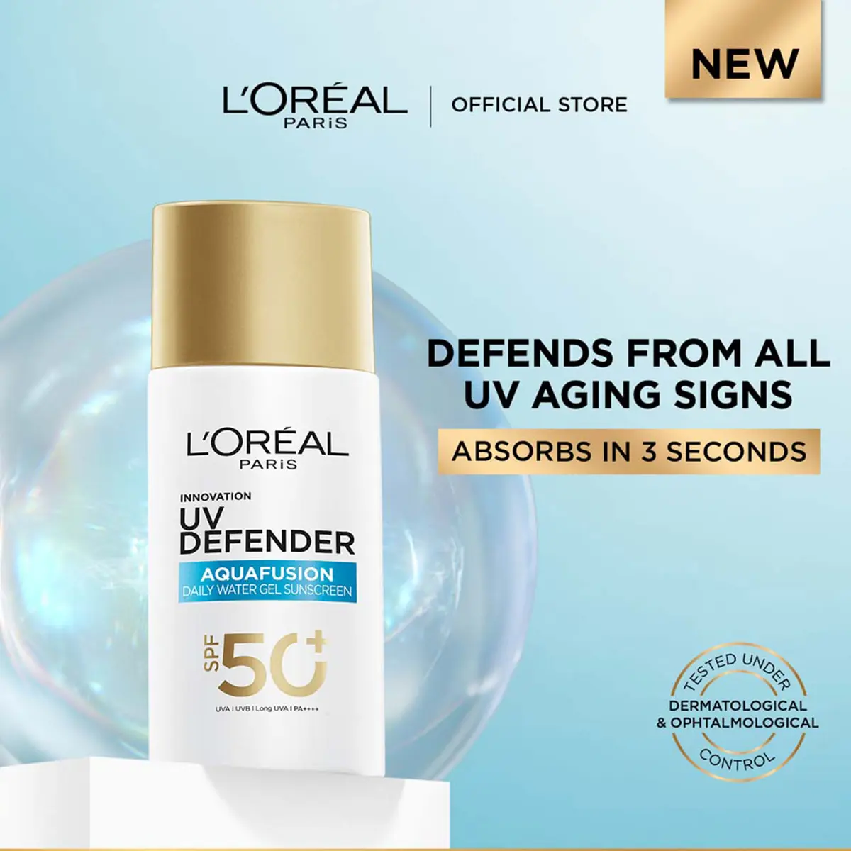 لوريال باريس يو في ديفندر أكوافيوجن بعامل حماية SPF 50 تركيبة خفيفة 50 مل - view 6