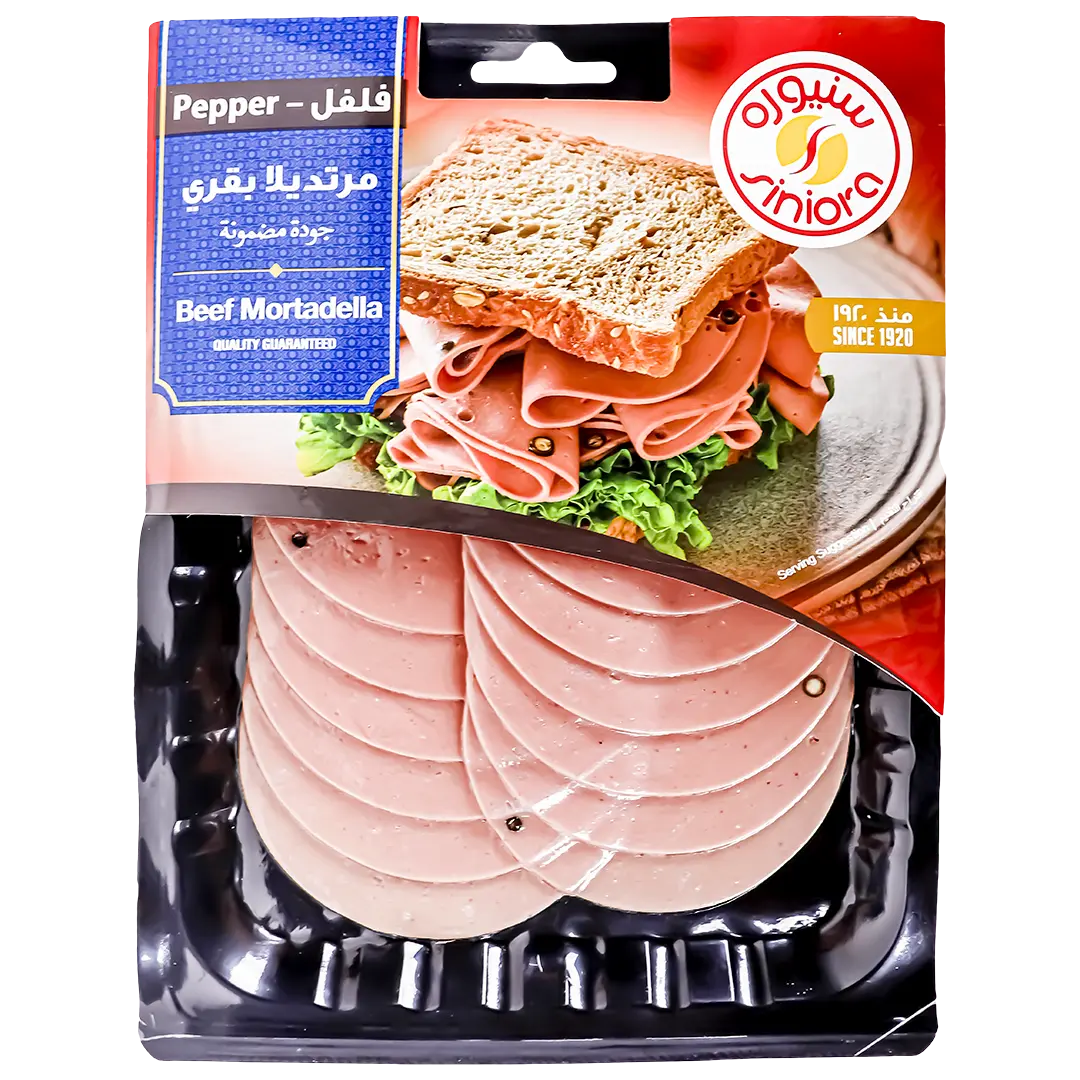 Siniora Mortadella Beef  with Pepper Slices 200 gm - view 1