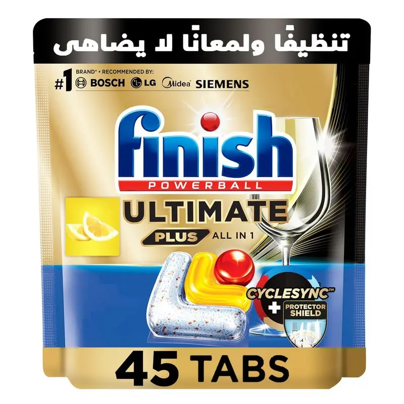 Finish Powerball Ultimate Plus Dishwasher Detergent  Lemon 45 Tabs - view 2