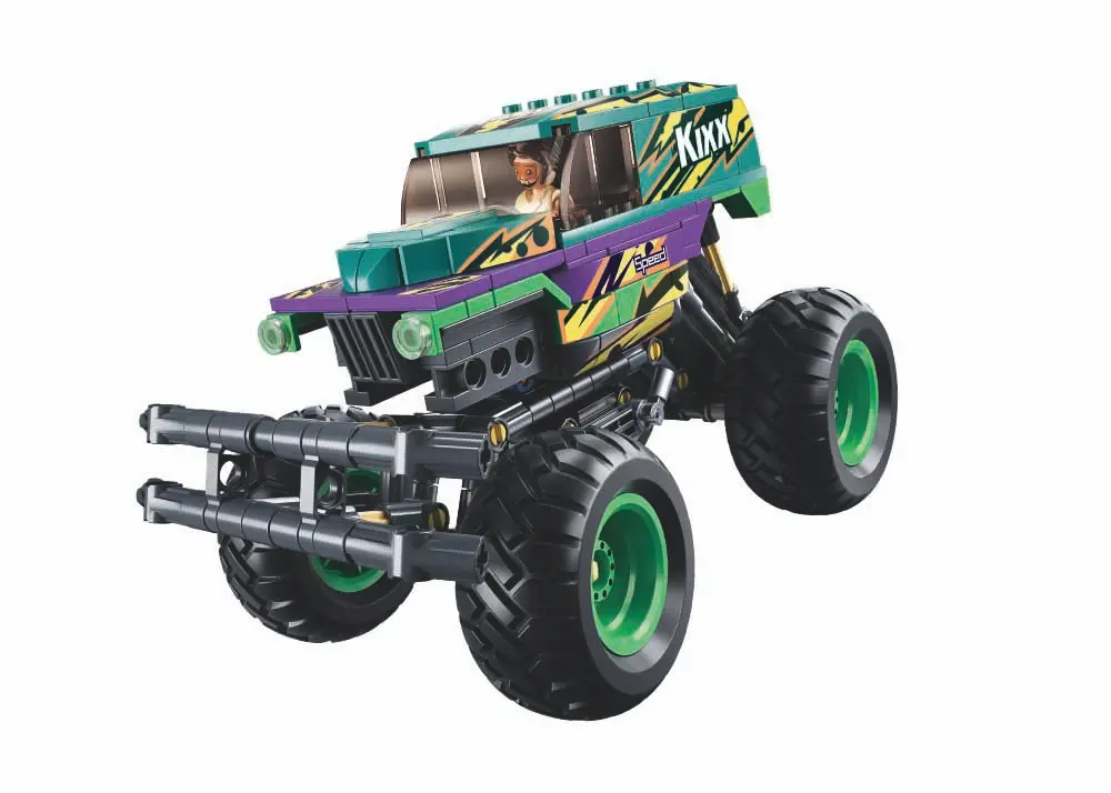 Sluban Green Purple Off-Road Car Pulling 252 pcs - view 5