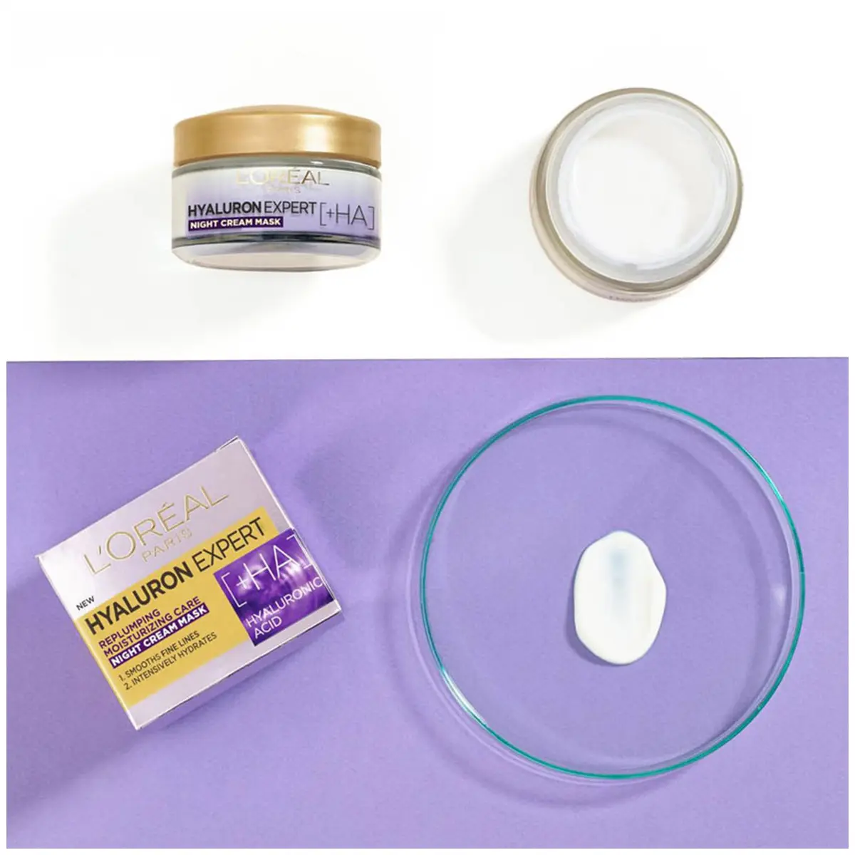 L'Oreal Paris Hyaluron Expert Replumping Moisturizing Care Night Cream Mask 50 ml - view 4