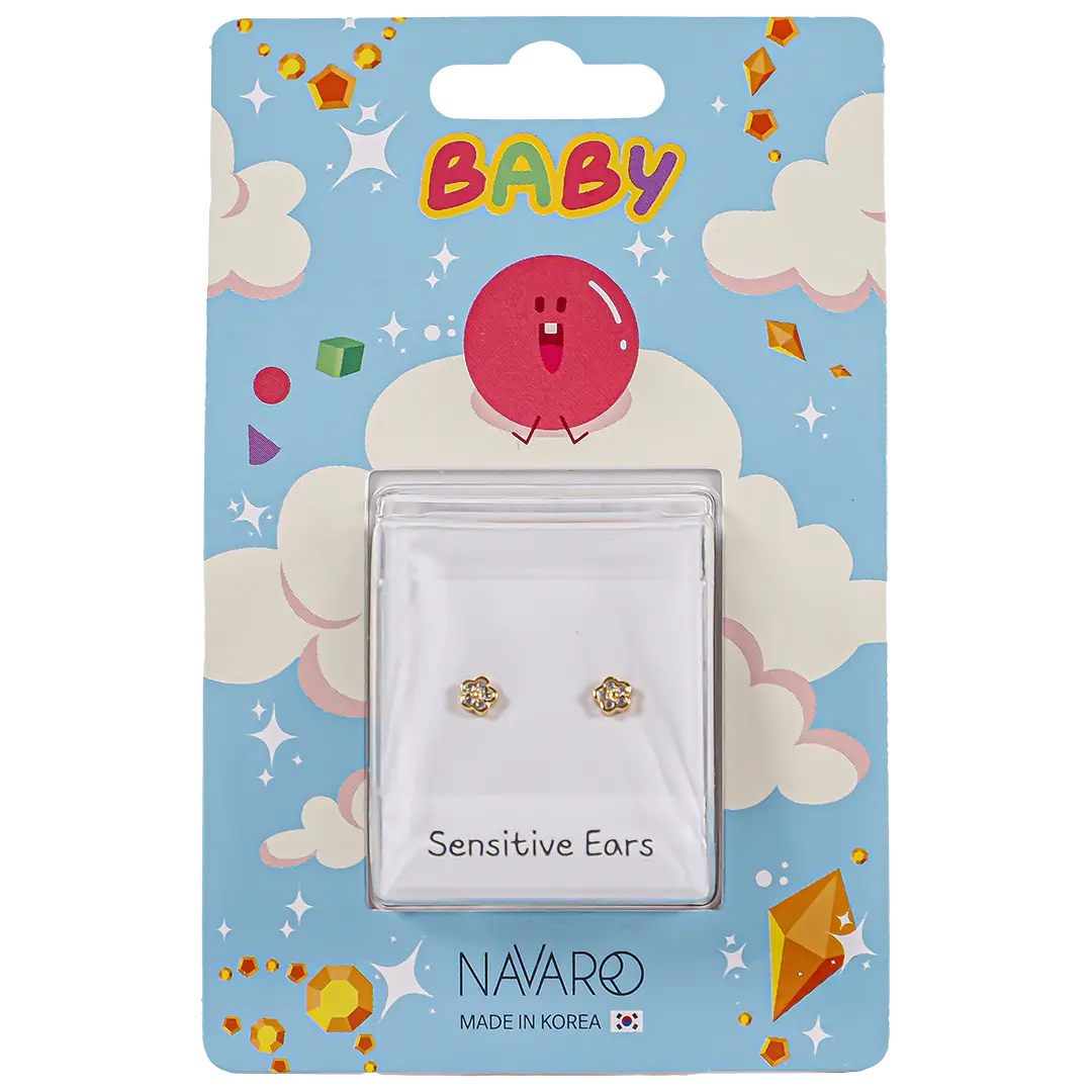 Navaro Medical Earrings Designed For Babies Gold G114 - view 1