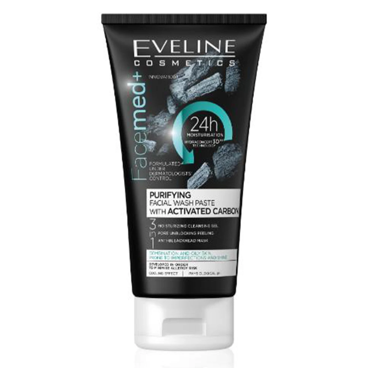 Eveline Facemed+ Purifying Carbon Wash Paste Oily Skin 150 ml