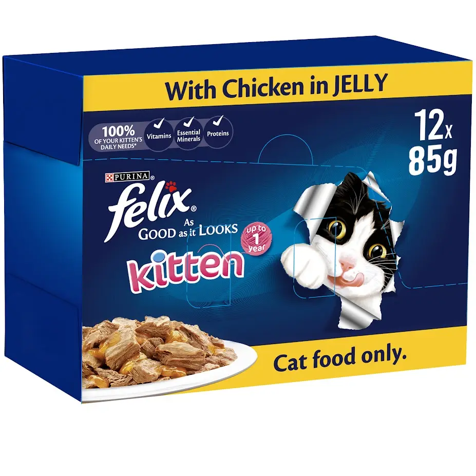 Purina Felix Kitten Chiken in Jelly Pack 12pcs 85gm - view 4