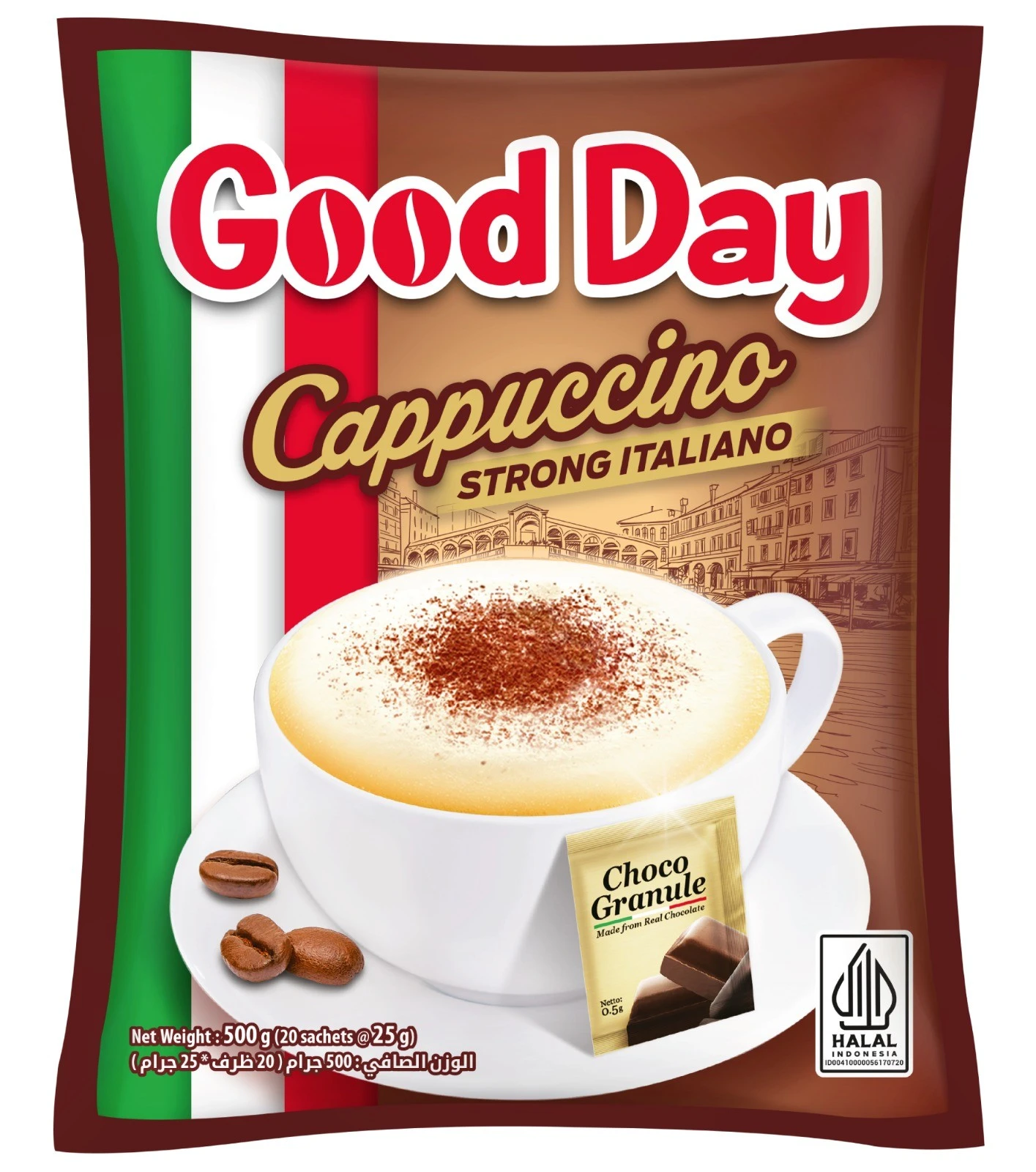 Good Day Instant Coffee Cappuccino Strong Italiano 25GmX20 Sachet