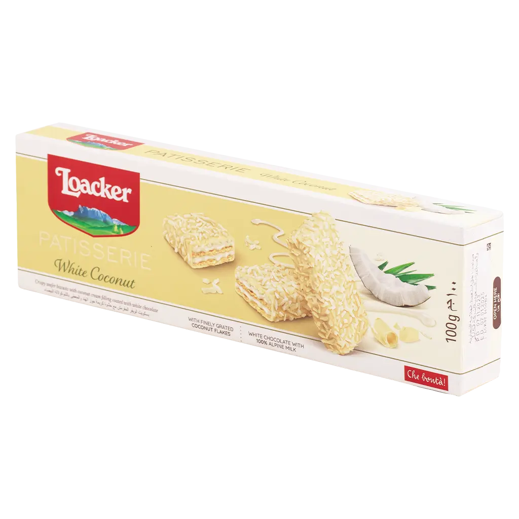 Loacker Pasticceria Wafer With White Chocolate & Coconut 100 gm - view 1