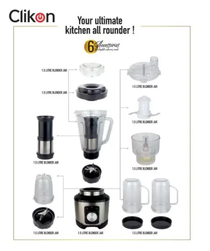 Clikon CK2695 6In1 Multi Functional Electric Blender 600 Watts - view 2