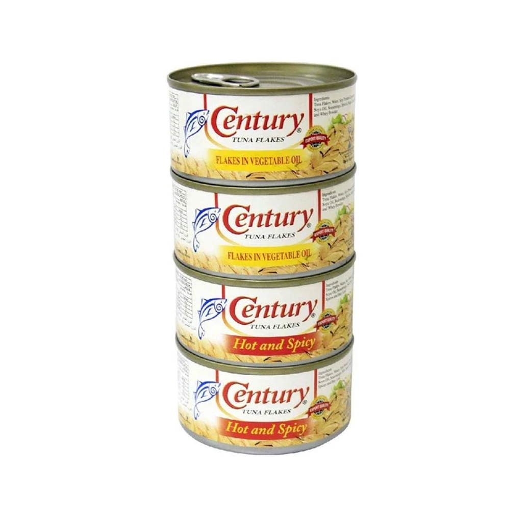Century Tuna Hot & Spicy Flakes Vegetable 4pcs 180 gm