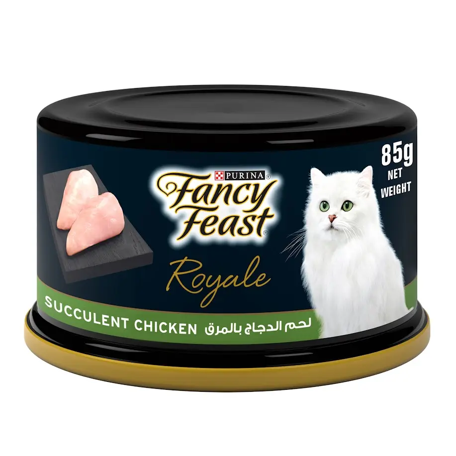 Buy Fancy Feast Royale Wet Cat Food Succulent Chicken 85 gm Ninja Saudi Arabia