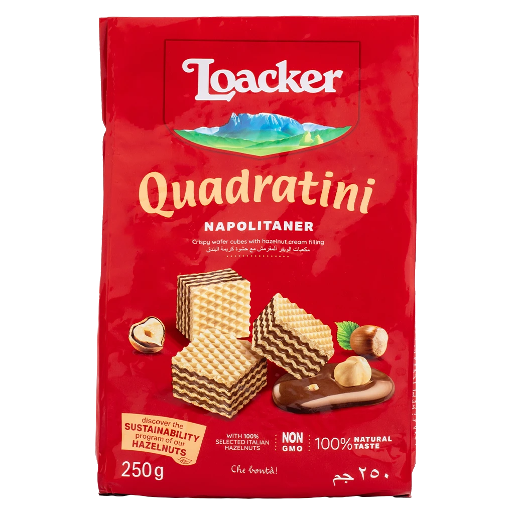 Loacker Wafer With Hazelnut 250 gm