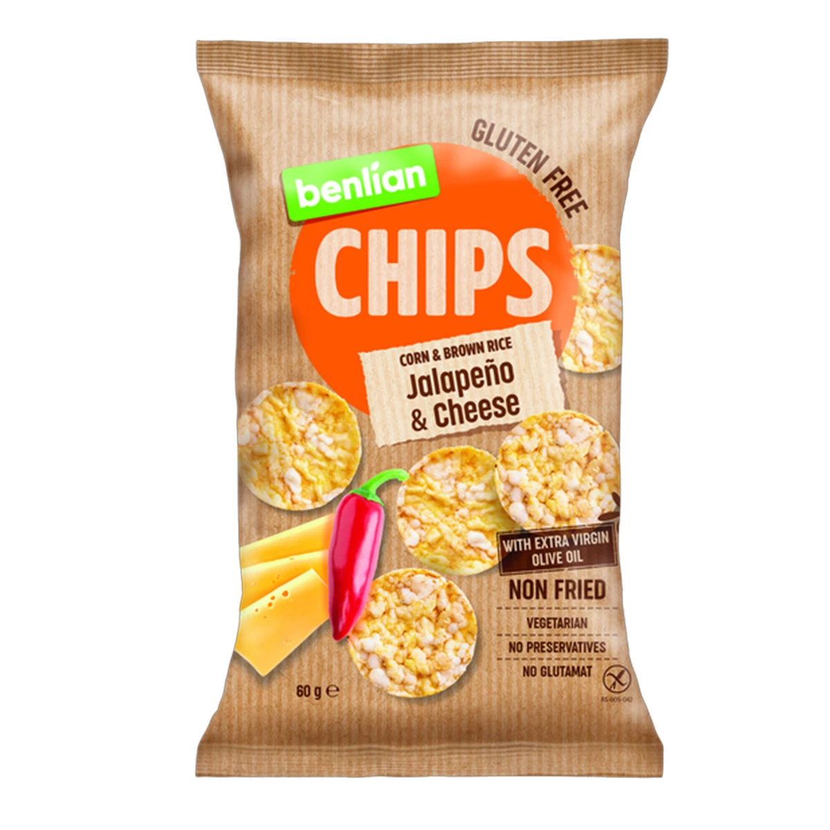 Benlian Chips Jalapeno Corn and Brown Rice 50 gm