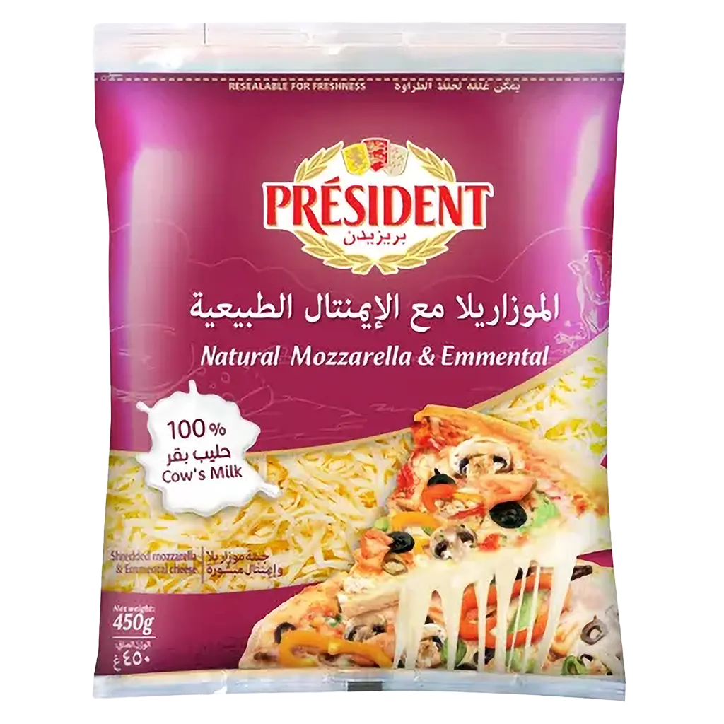 President Mozzarella and Emmental Cheese 450 gm - view 1