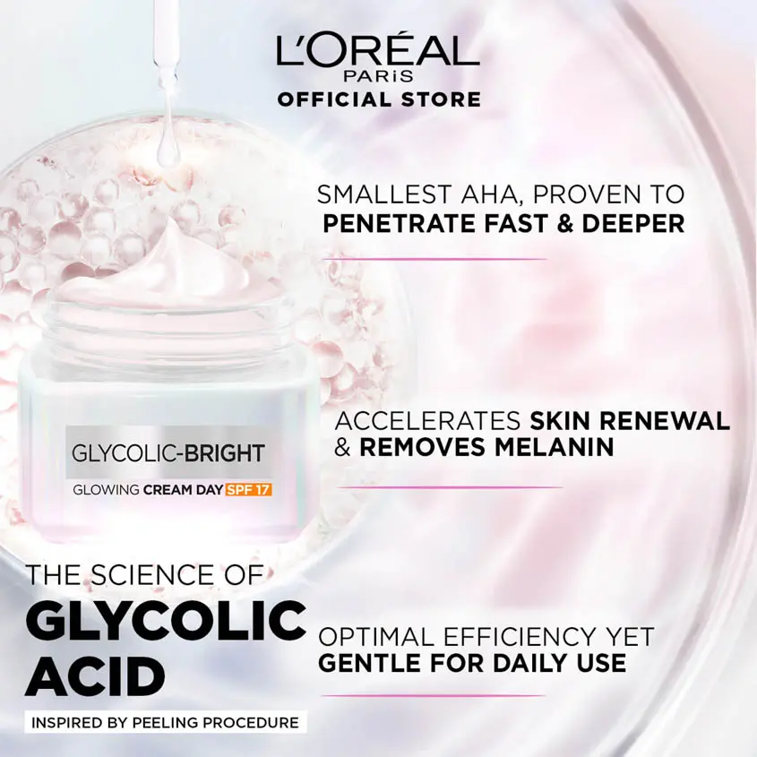 L'Oreal Paris Glycolic Bright SPF17 Day Cream 50 ml - view 10