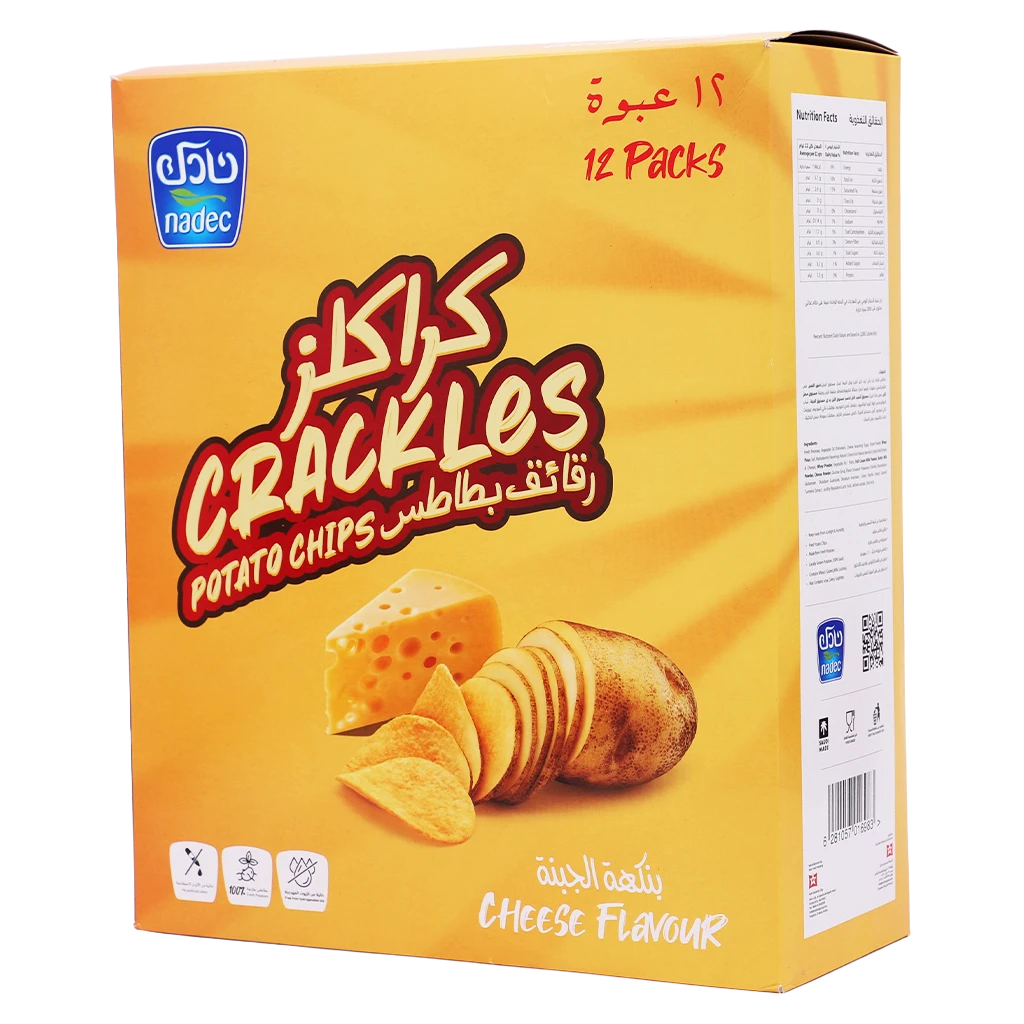 Nadec Crackles Cheese Chips 12 pcs 21 gm