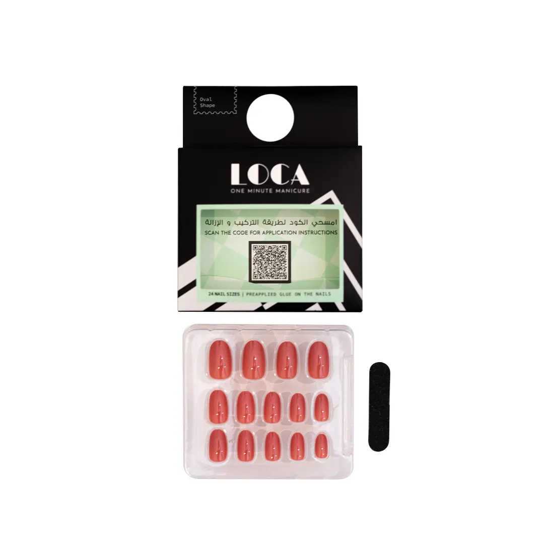 Loca Press On Nails Oval Shape Pink M31 - view 5