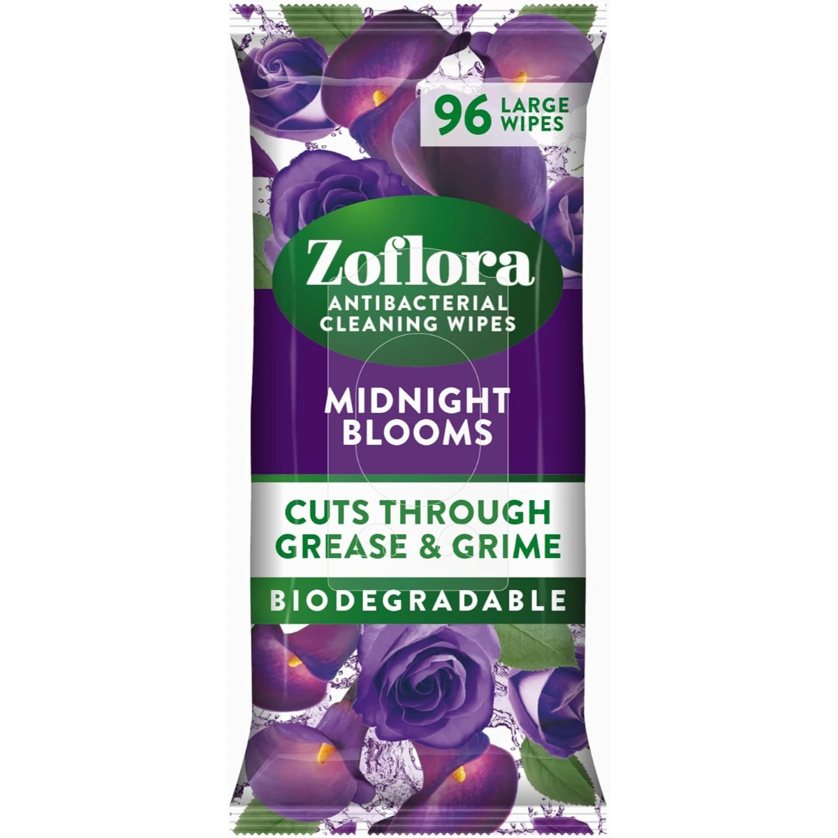 Zoflora  Wipes Antibacterial Multi-surface Cleaning Midnight Blooms Biodegradable Scent  96 Wipes