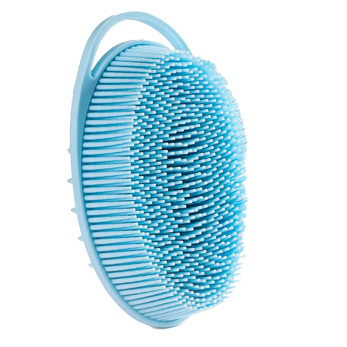 Mella Silicone Brush For Cleaning And Exfoliating The Body And Head Massage 2 in 1 Blue - view 3