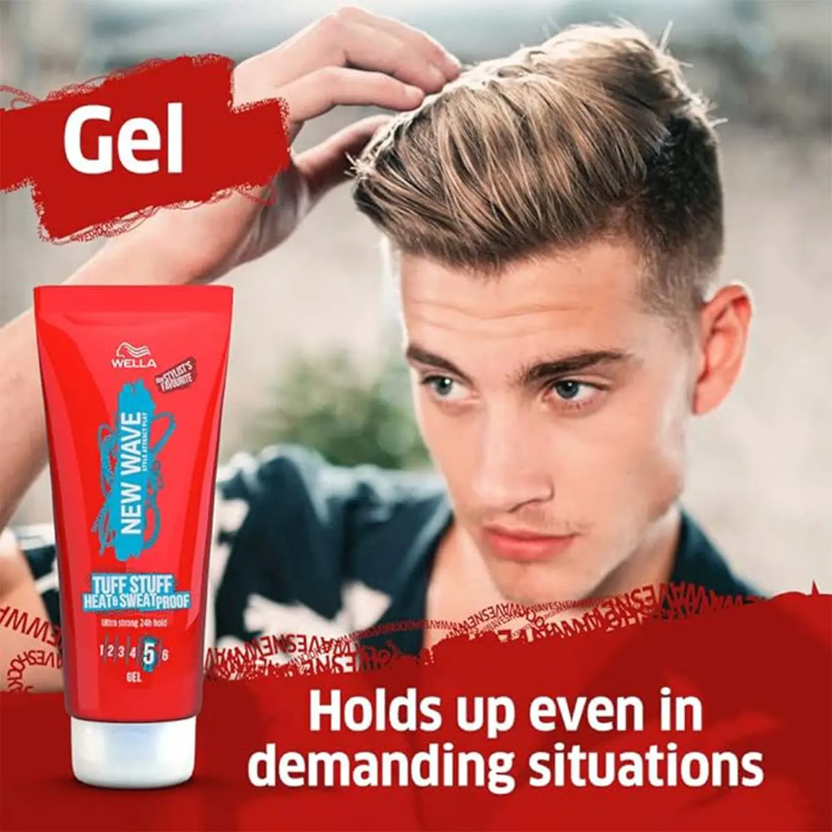 Wella New Wave Tuff Stuff Heat & Sweat Proof Gel 200 ml - view 3