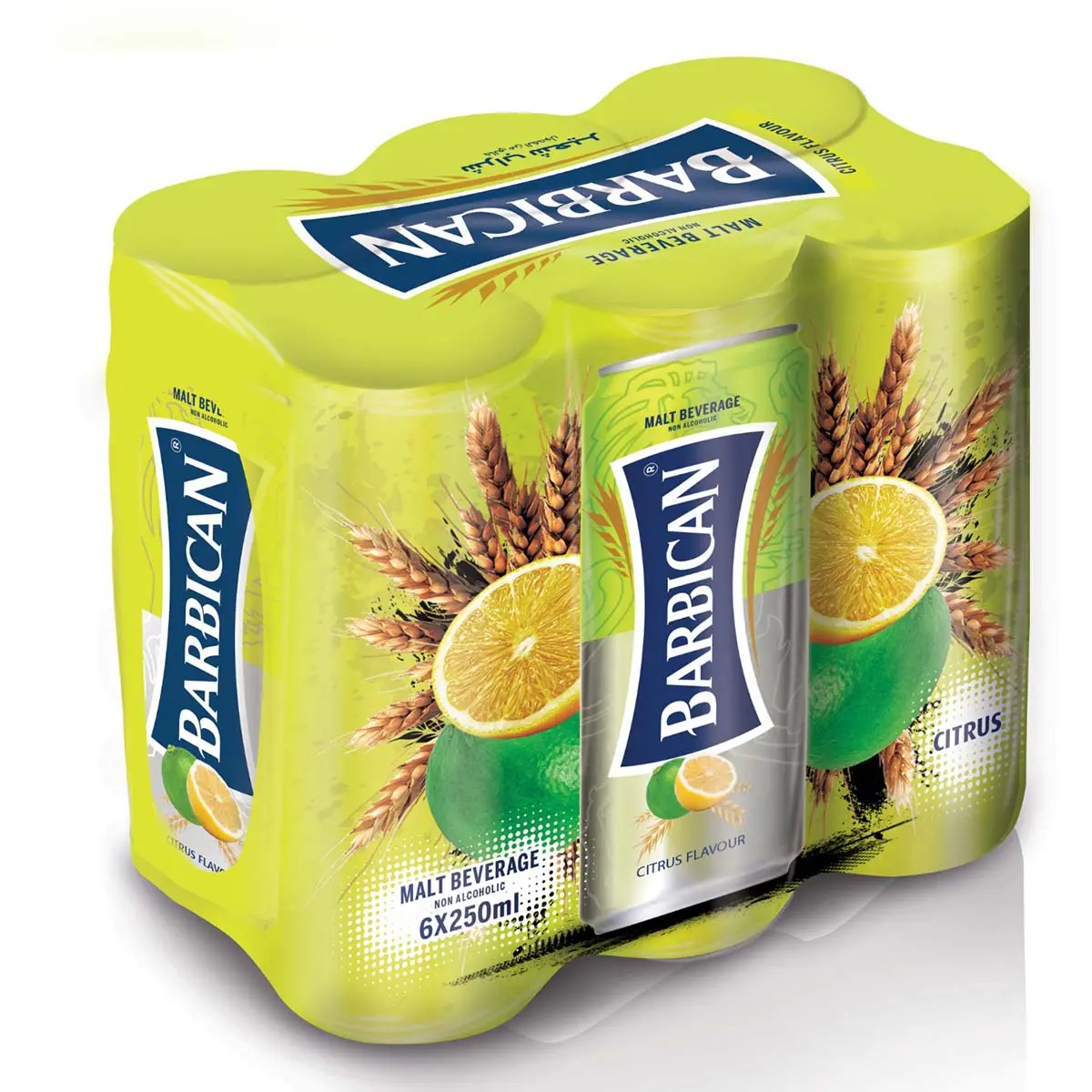 Barbican Malt Drink Citrus Flavored Non Alcoholic 6 pcs 250 ml - view 2