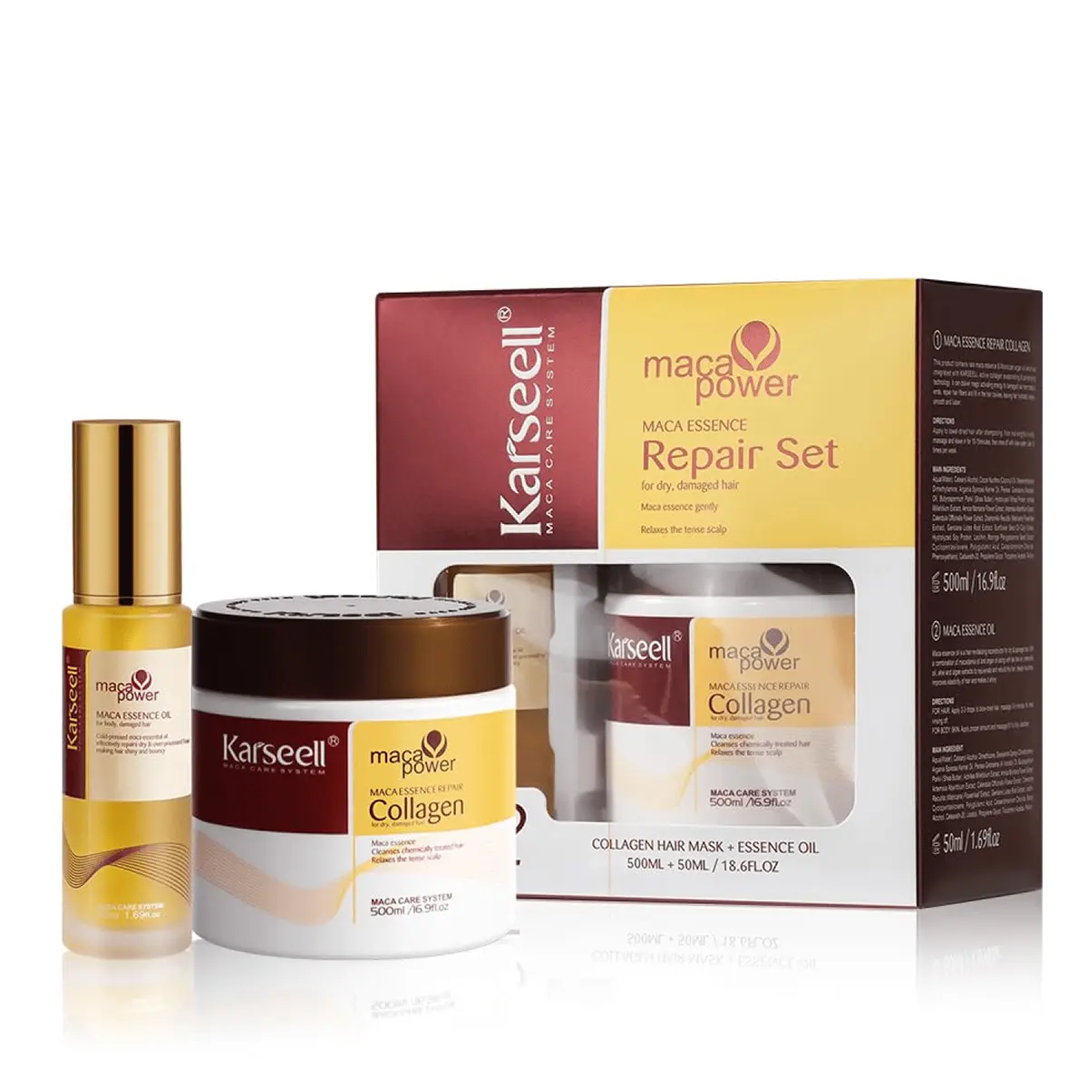 Karseell Maca Essence Repair Collagen Hair Mask and Oil 2 Pcs - view 4
